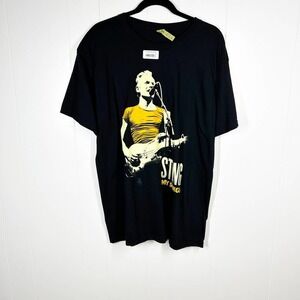 NEW econscious Sting Vegas Concert 2023 Black Short Sleeve Tee Large